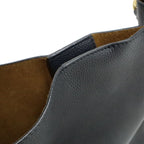 Loewe Anagram T Bucket Small 2-Way Shoulder Bag Leather Black Navy — view 8