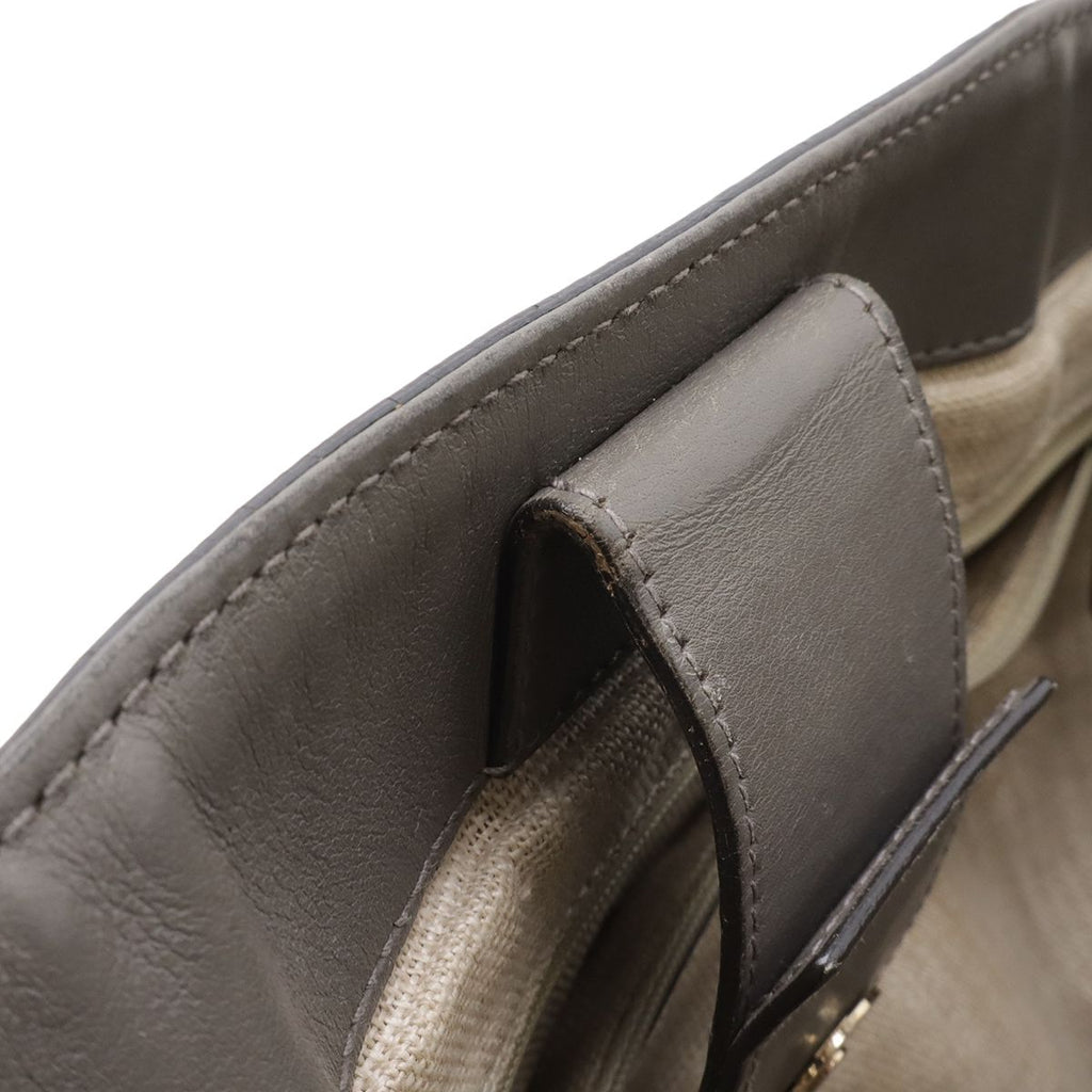 Gucci Micro Guccissima Tote 2-Way Shoulder Bag Leather Gray Gold — view 9