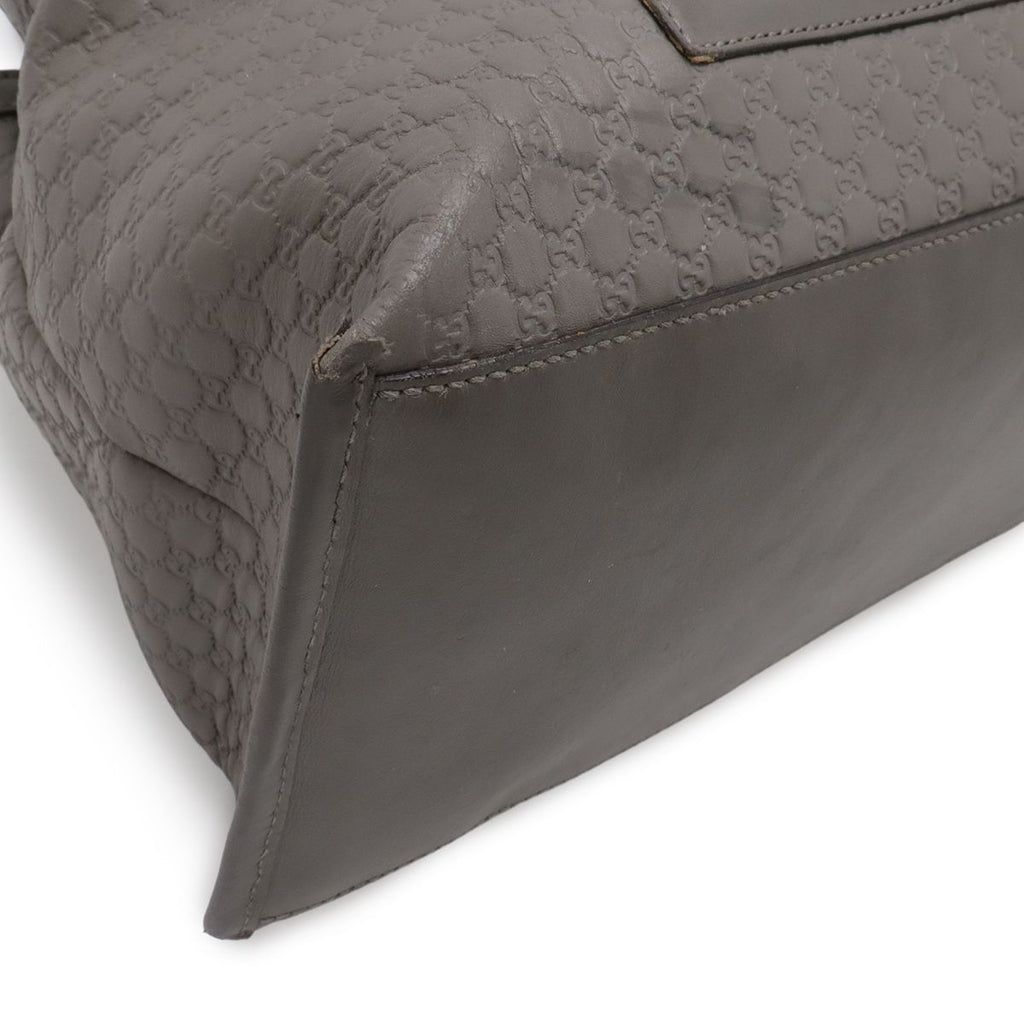 Gucci Micro Guccissima Tote 2-Way Shoulder Bag Leather Gray Gold — view 3