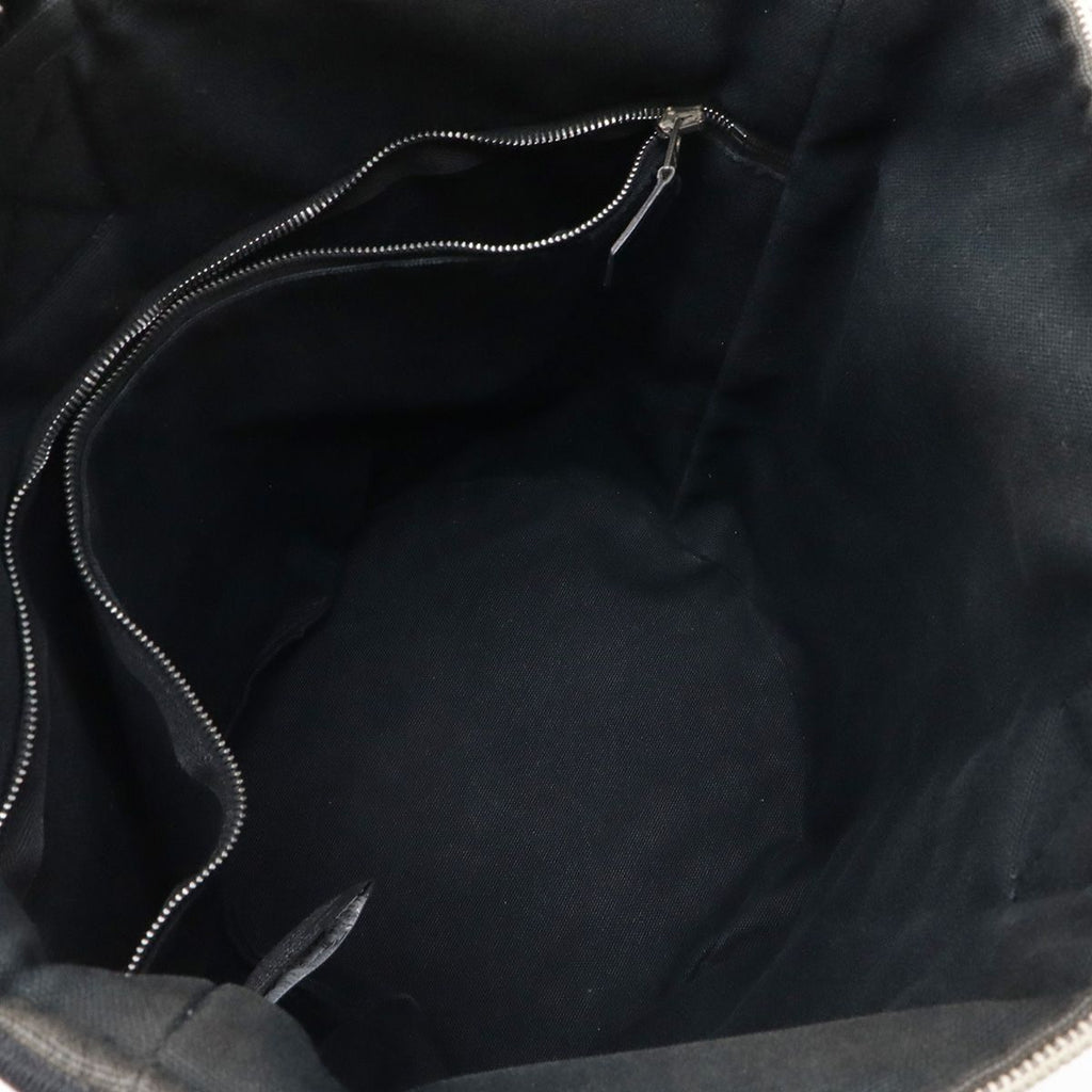 Hermes Saxo MM Handbag Toile Ash Beige Black Silver — view 6