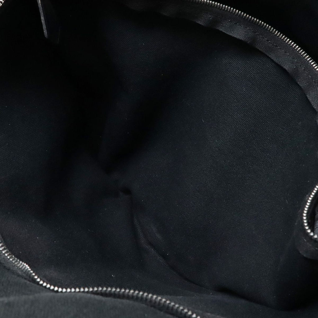 Hermes Saxo MM Handbag Toile Ash Beige Black Silver — view 7