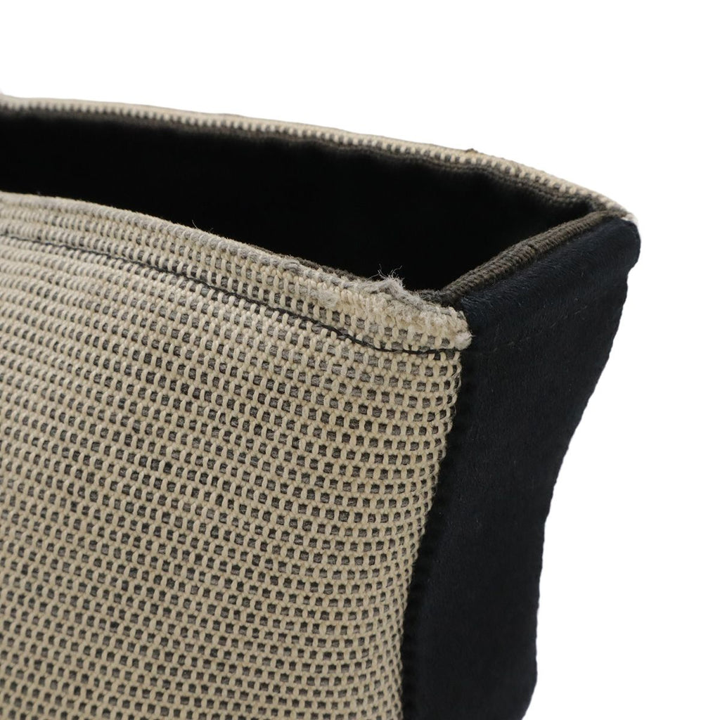 Hermes Saxo MM Handbag Toile Ash Beige Black Silver — view 4