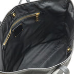 Prada Logo Tote Large Shoulder Bag Nylon Enamel Patent Nero — view 5