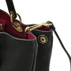 Dior Diorissimo 2-Way Shoulder Bag Crossbody Leather Black Gold — view 4