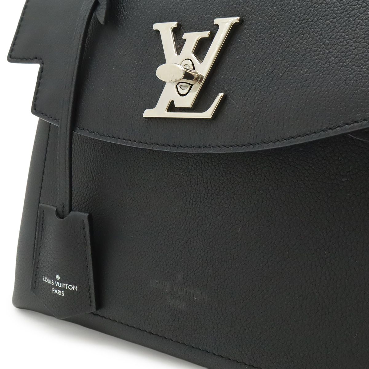 Louis Vuitton Lockme BB 2-Way Shoulder Bag Soft Calf Leather Noir Black — view 9
