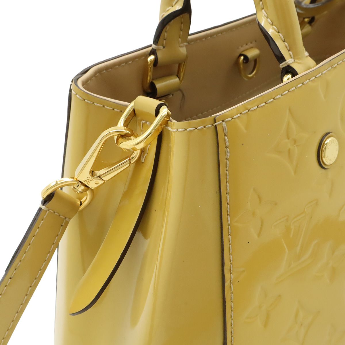 Louis Vuitton Monogram Vernis Montaigne BB 2-Way Shoulder Bag Patent Dune — view 5