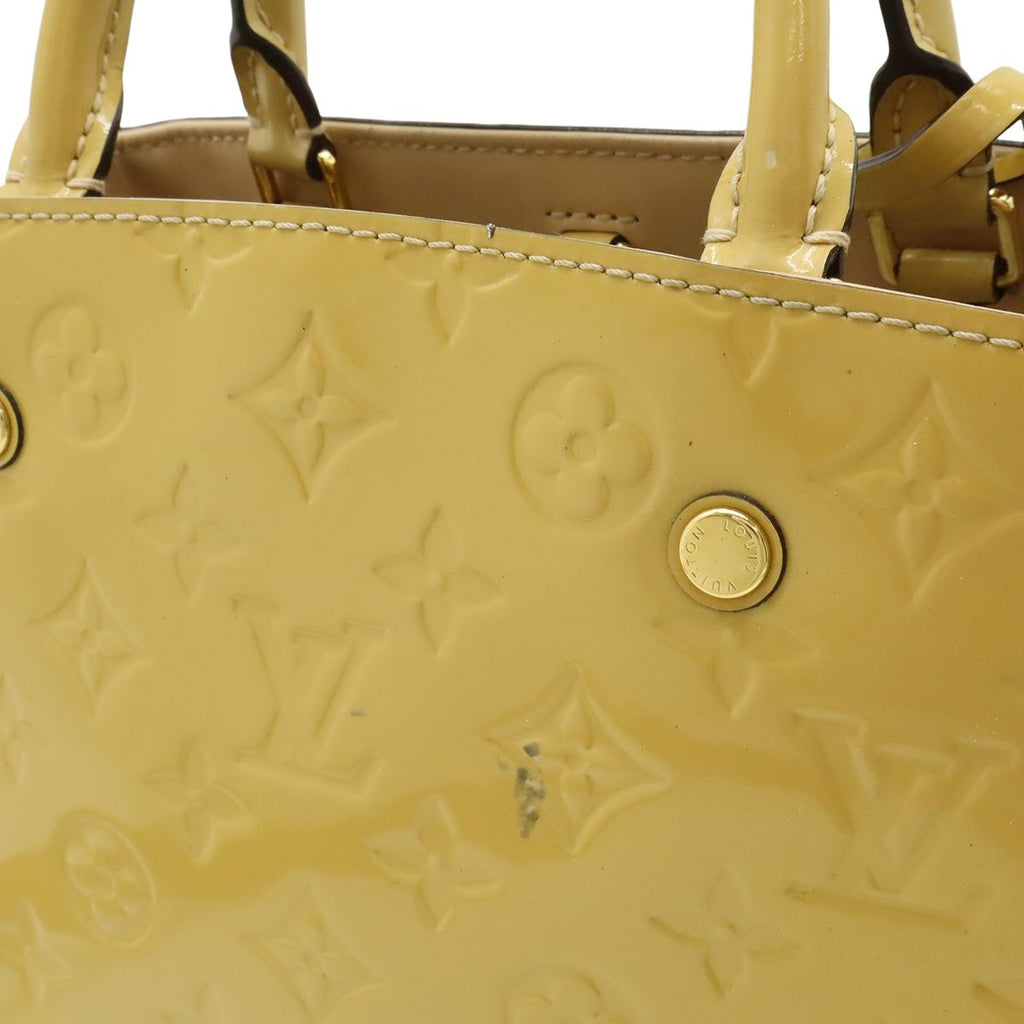 Louis Vuitton Monogram Vernis Montaigne BB 2-Way Shoulder Bag Patent Dune — view 8
