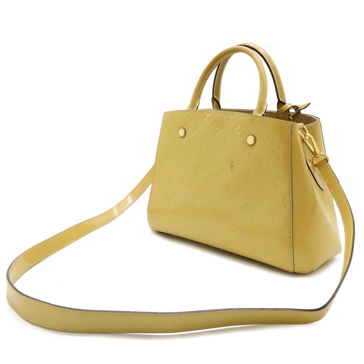 Louis Vuitton Monogram Vernis Montaigne BB 2-Way Shoulder Bag Patent Dune — view 2