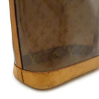 Louis Vuitton Monogram Vinyl Cover Amble PM Tote Shoulder Plastic Chain Clear Brown — view 8