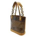 Louis Vuitton Monogram Vinyl Cover Amble PM Tote Shoulder Plastic Chain Clear Brown — view 2