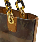 Louis Vuitton Monogram Vinyl Cover Amble PM Tote Shoulder Plastic Chain Clear Brown — view 7