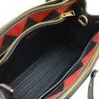 Prada Paradigm 2-Way Shoulder Bag Saffiano Leather Nero Black Fuoco Red — view 8