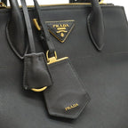 Prada Paradigm 2-Way Shoulder Bag Saffiano Leather Nero Black Fuoco Red — view 9
