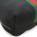 Gucci Band Techno Canvas Webline Sherry Backpack Leather Black Green Red — view 3