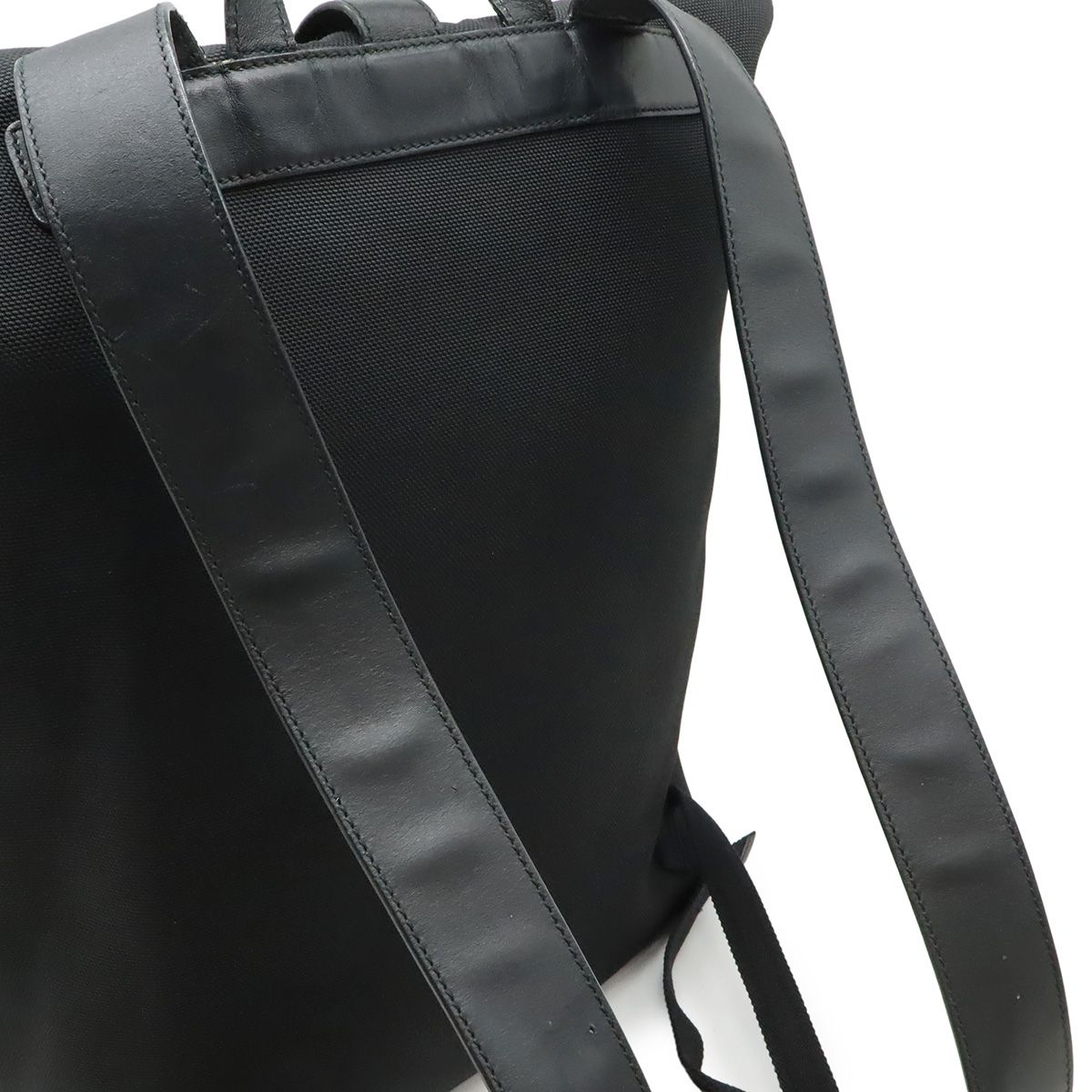 Gucci Band Techno Canvas Webline Sherry Backpack Leather Black Green Red — view 5