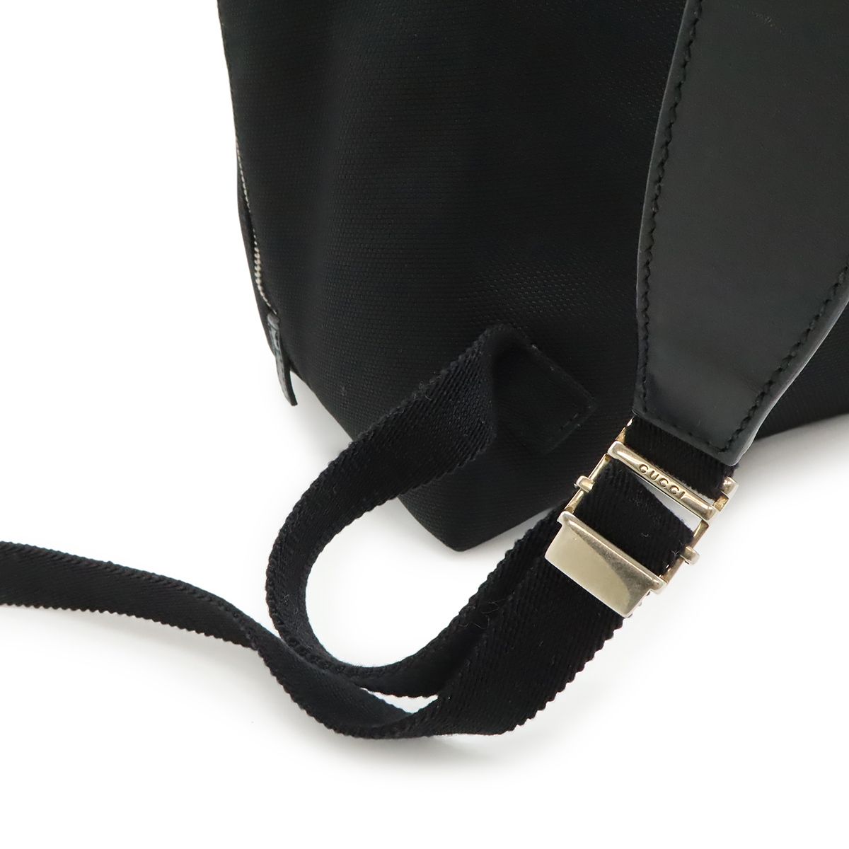 Gucci Band Techno Canvas Webline Sherry Backpack Leather Black Green Red — view 6