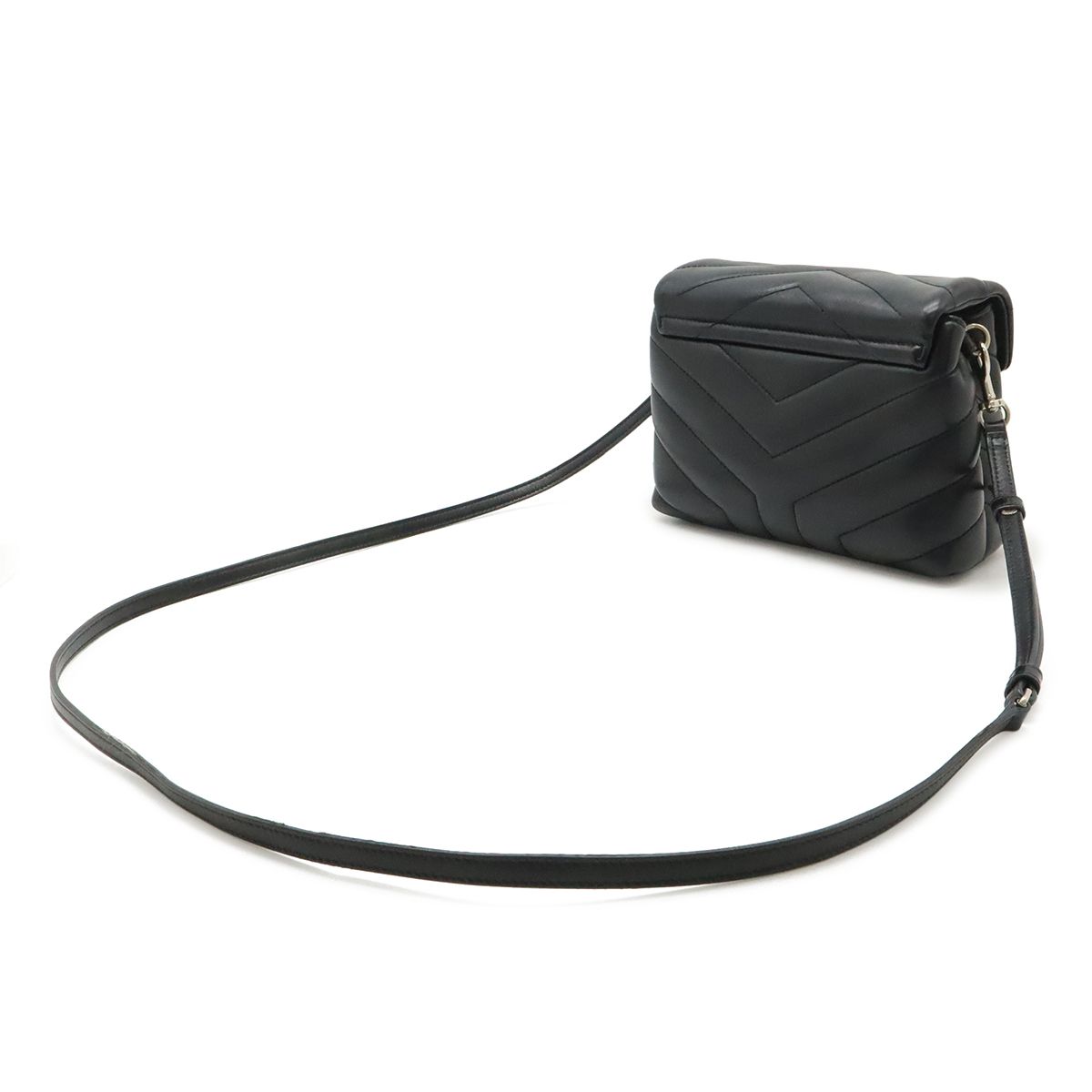 Saint Laurent Paris YSL Monogram Loulou Toy Shoulder Bag Leather Black — view 2