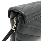 Saint Laurent Paris YSL Monogram Loulou Toy Shoulder Bag Leather Black — view 4