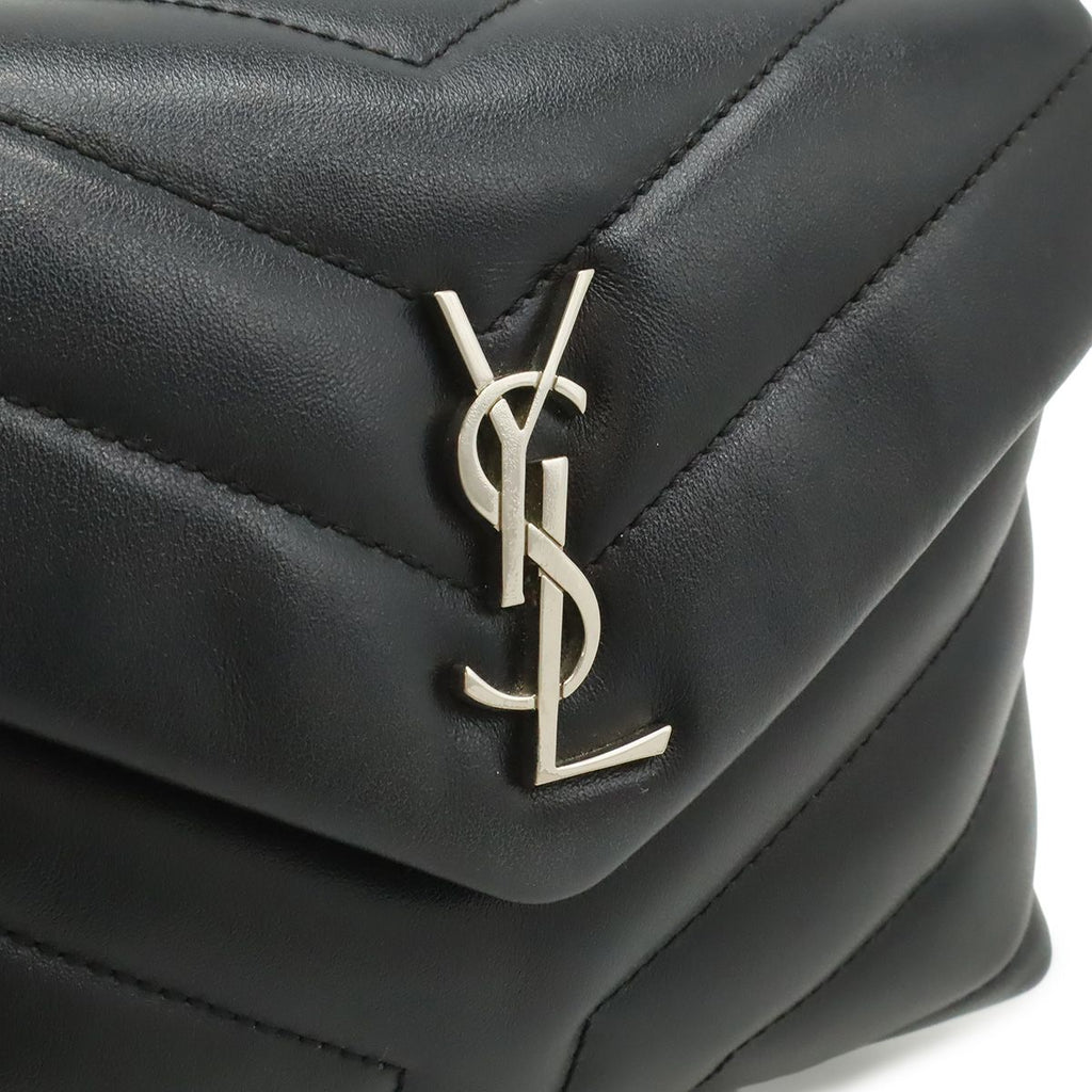 Saint Laurent Paris YSL Monogram Loulou Toy Shoulder Bag Leather Black — view 7