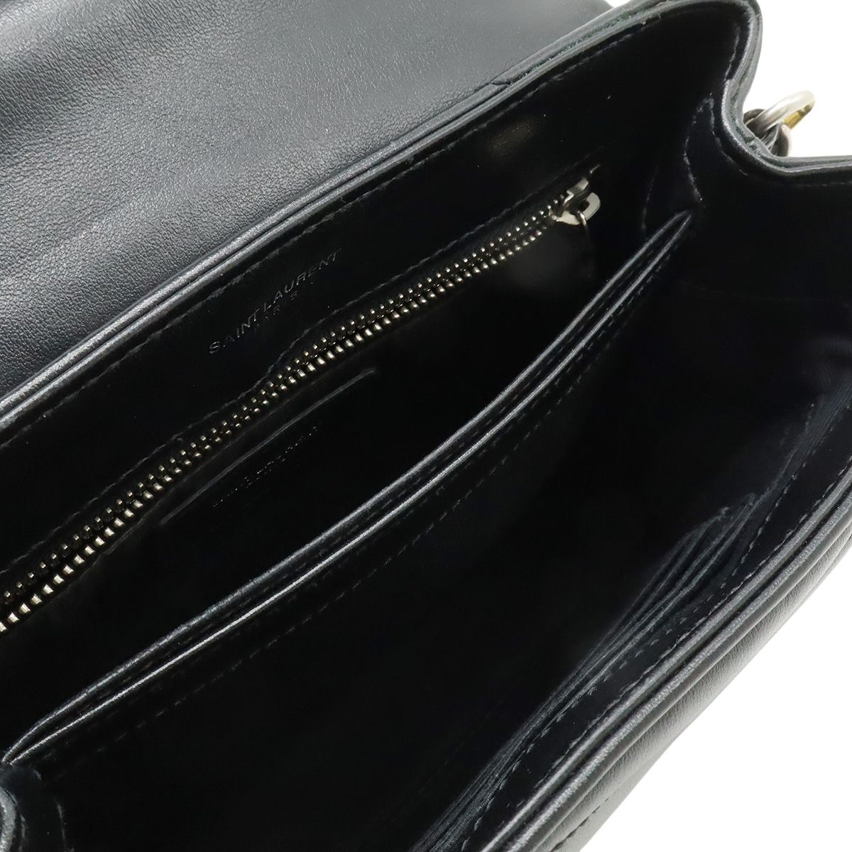 Saint Laurent Paris YSL Monogram Loulou Toy Shoulder Bag Leather Black — view 6