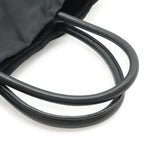 Prada Logo Jacquard Ribbon 2-Way Shoulder Bag Nylon Nero Black Gold — view 4