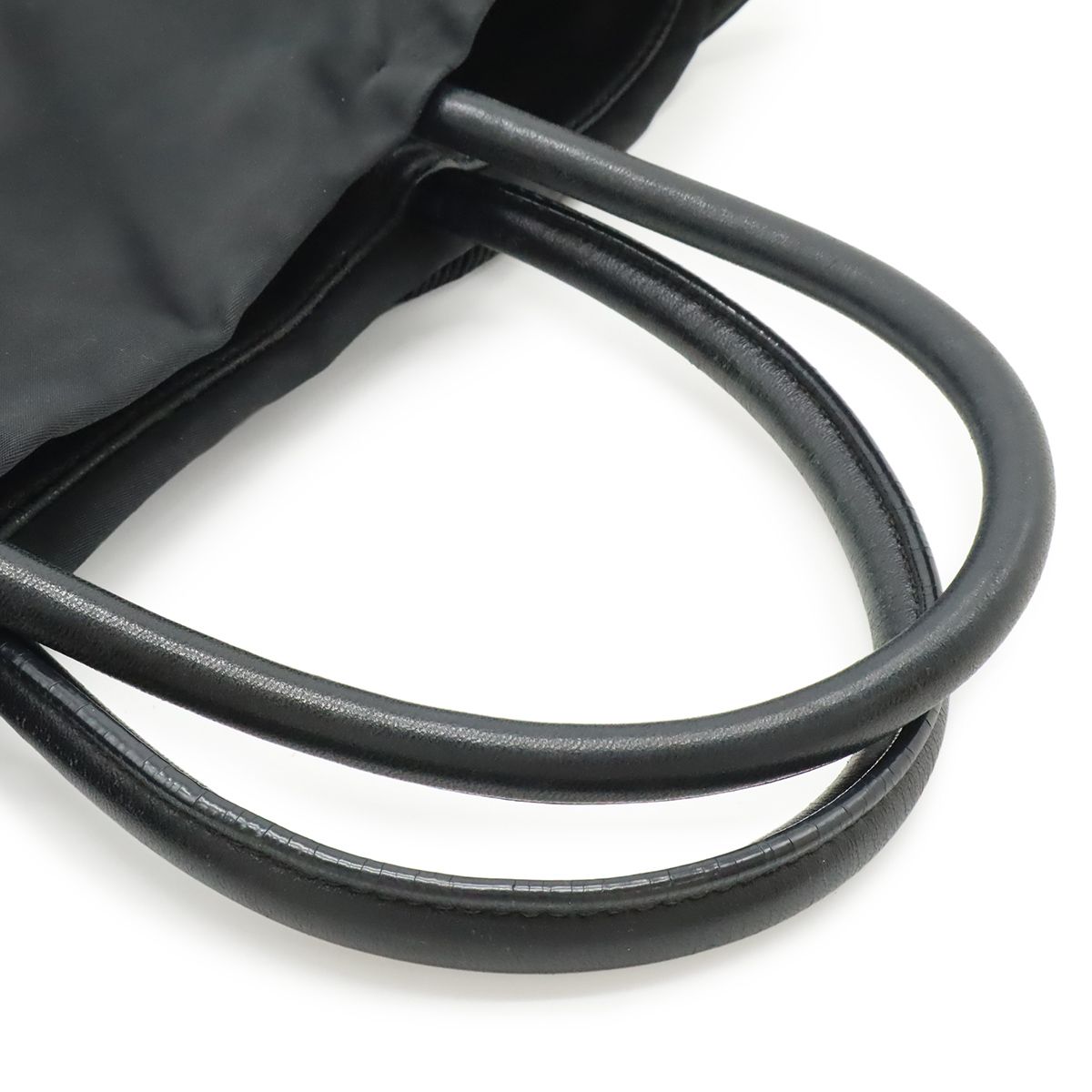 Prada Logo Jacquard Ribbon 2-Way Shoulder Bag Nylon Nero Black Gold — view 4