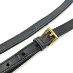 Prada Logo Jacquard Ribbon 2-Way Shoulder Bag Nylon Nero Black Gold — view 6