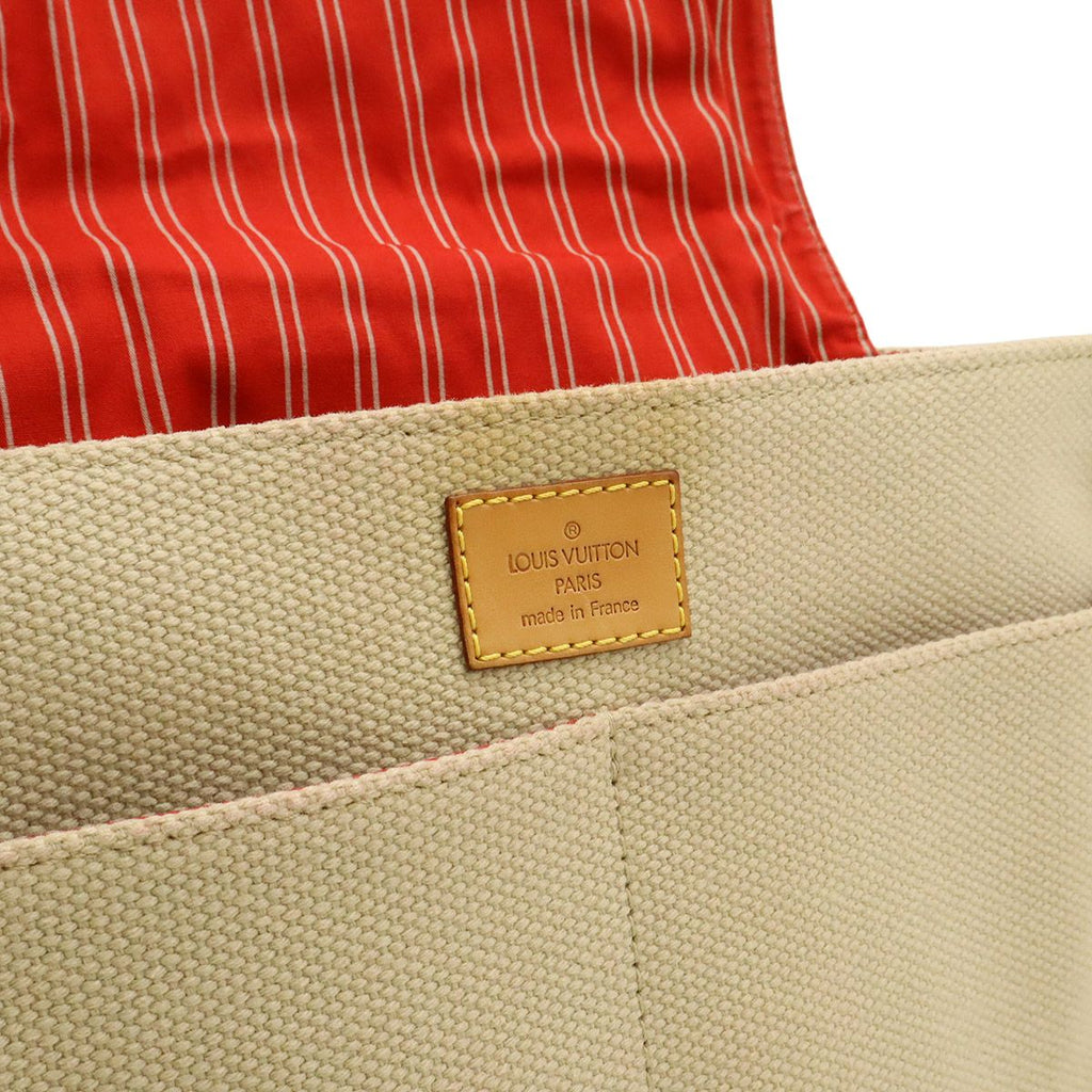 Louis Vuitton Antigua Besace PM Shoulder Bag Crossbody Canvas Beige Red — view 7