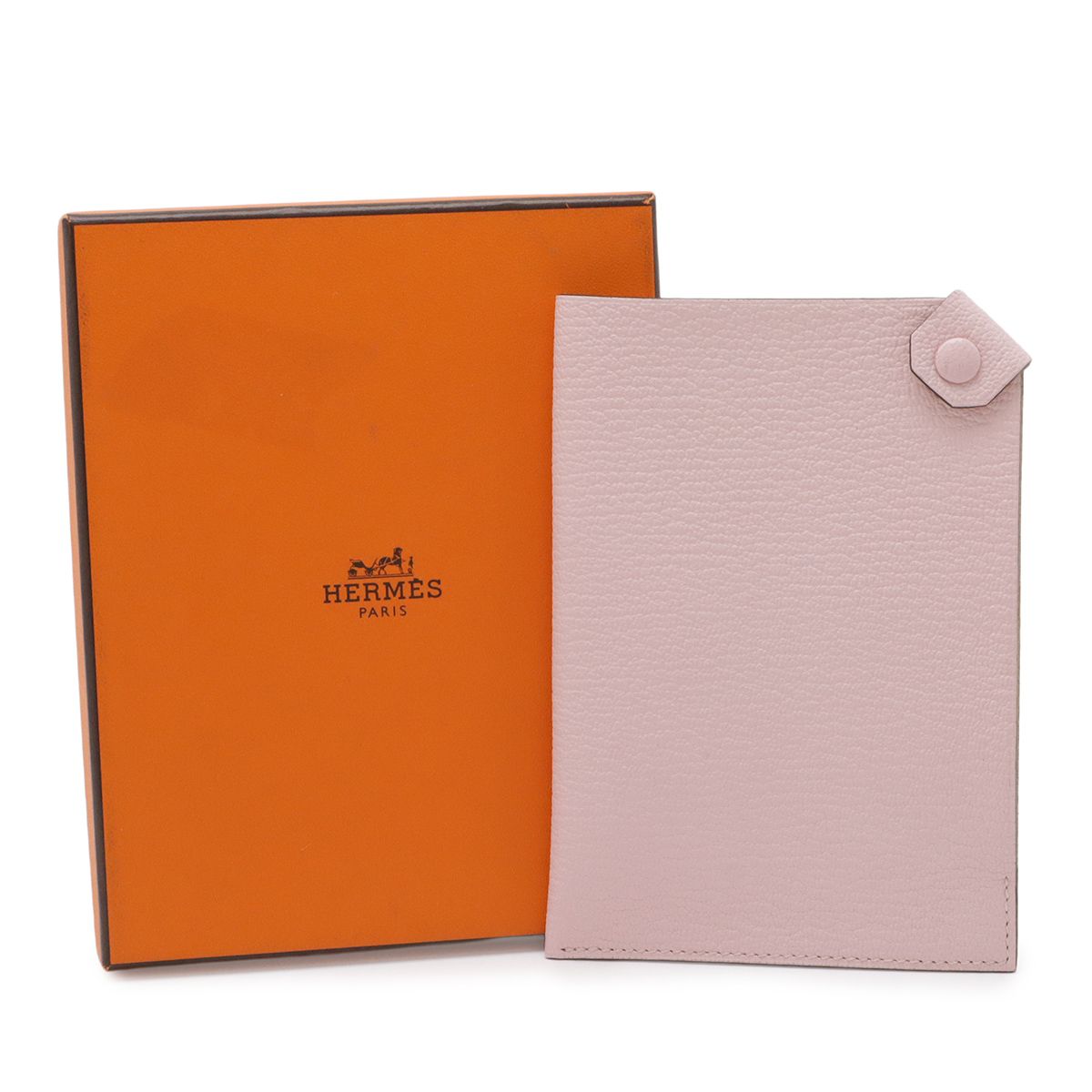 Hermes Tarmac PM Passport Case Cover Chevre Leather Rose Sakura — view 6