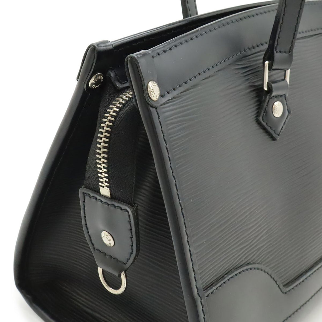 Louis Vuitton Epi Madeleine PM Shoulder Bag Semi Noir Black — view 8