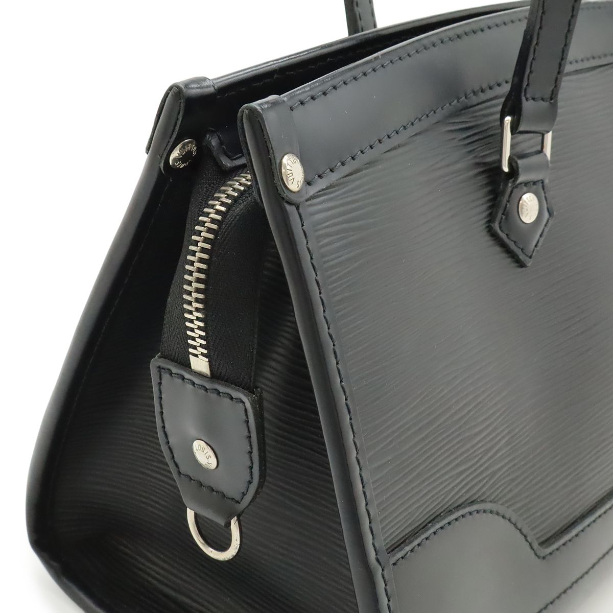 Louis Vuitton Epi Madeleine PM Shoulder Bag Semi Noir Black — view 8