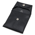 Hermes Bastia Coin Purse Chevre Leather Black Silver — view 4