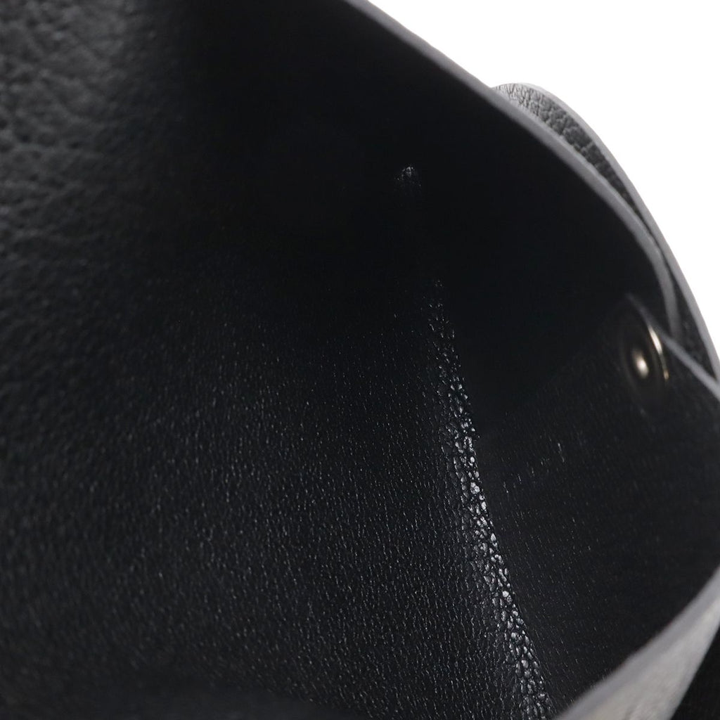 Hermes Bastia Coin Purse Chevre Leather Black Silver — view 5