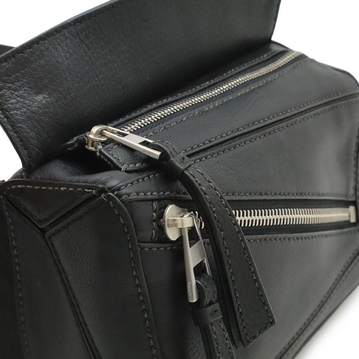 Loewe Puzzle Bum Bag Mini Leather Black — view 6
