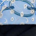 Hermes Scarf Twilly Re Boucles Broderie Anglaise Blue-blanc Marine — view 6