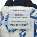 Hermes Scarf Twilly Re Boucles Broderie Anglaise Blue-blanc Marine — view 9