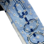 Hermes Scarf Twilly Re Boucles Broderie Anglaise Blue-blanc Marine — view 7
