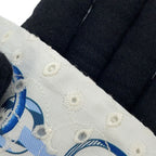 Hermes Scarf Twilly Re Boucles Broderie Anglaise Blue-blanc Marine — view 5