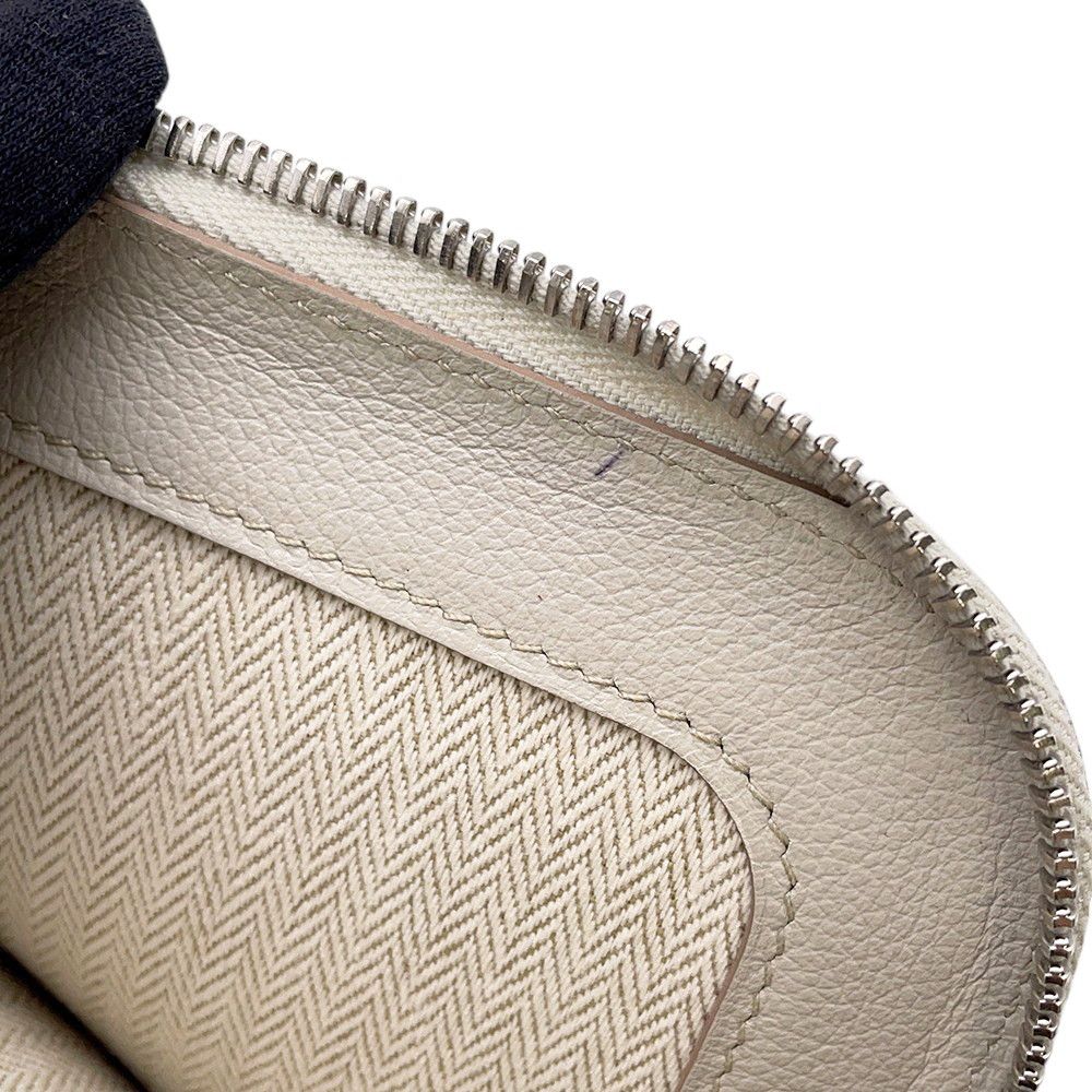 Hermes Clutch Zip Tablet Beton Silver Color Second — view 9