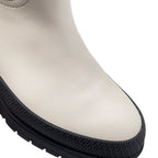 Hermes Boots Leather 36.5 Shoes White Black — view 6
