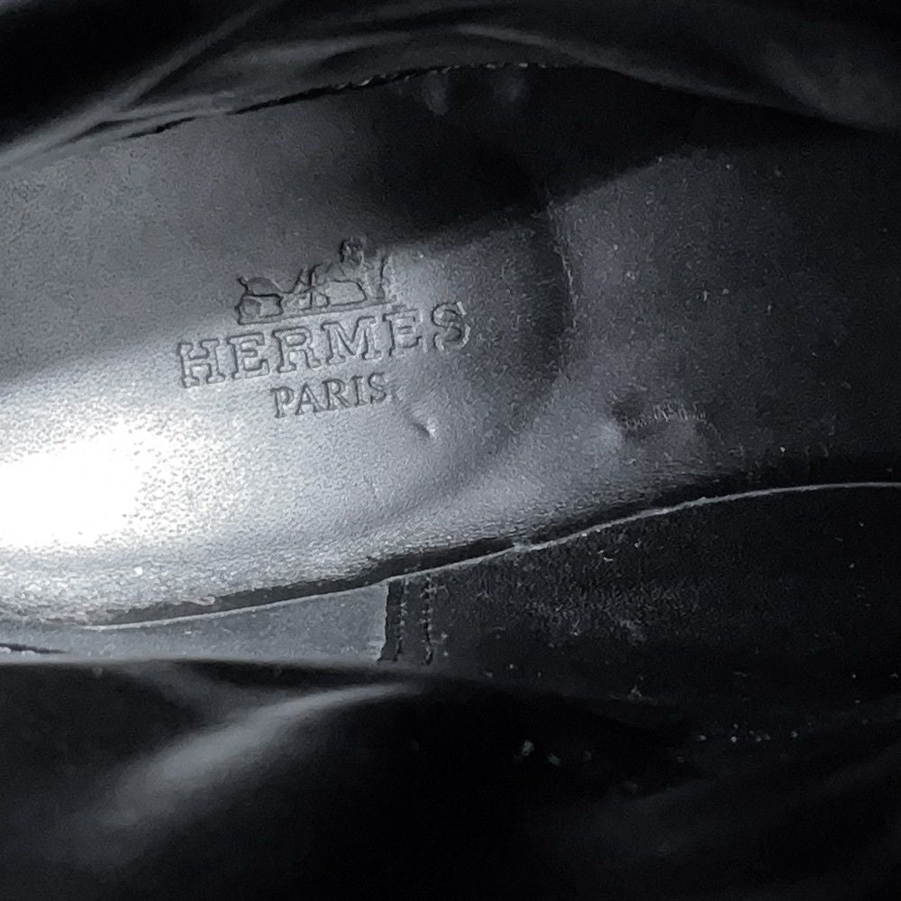 Hermes Boots Leather 36.5 Shoes White Black — view 8