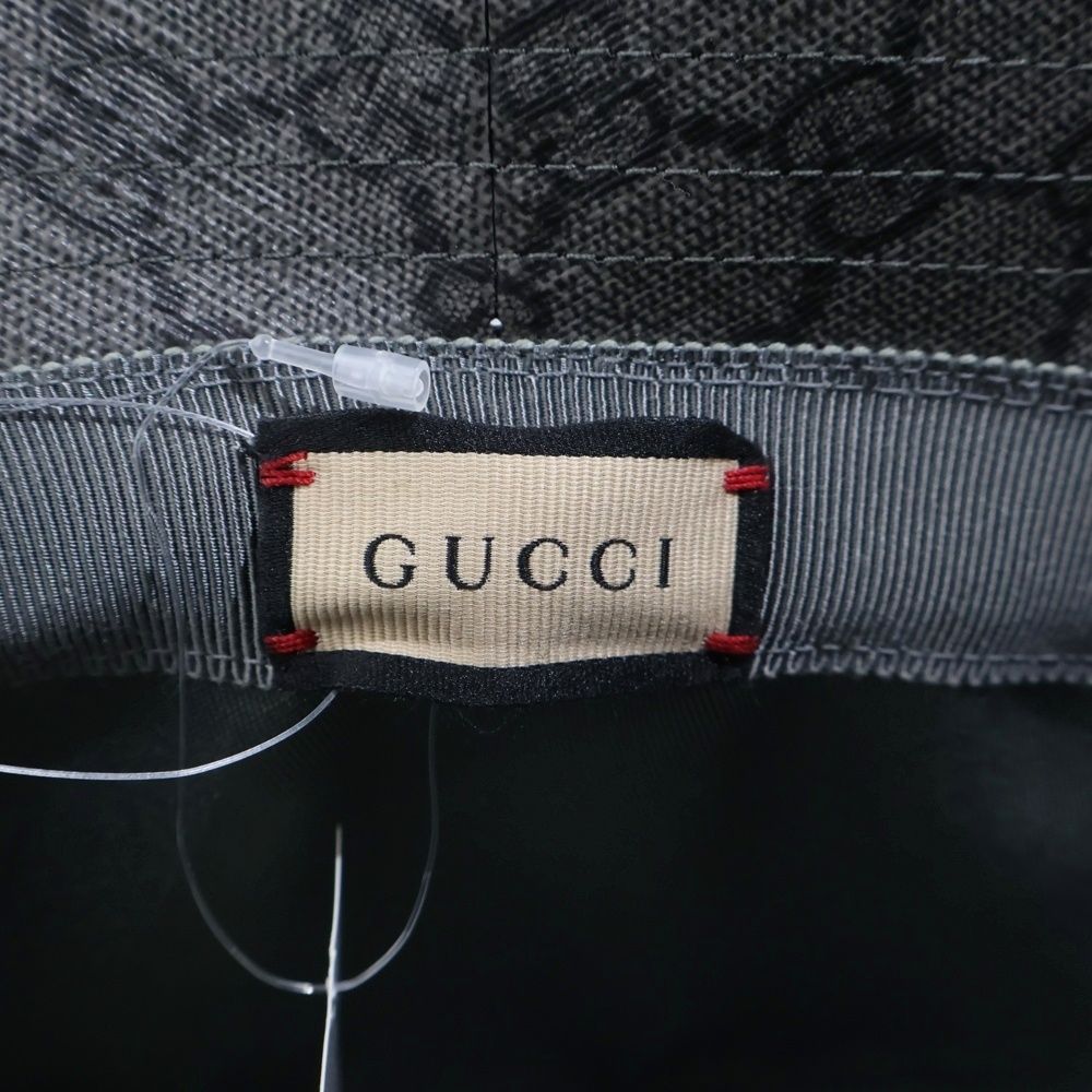 Gucci Fedora Not Defined GG Supreme Bucket Hat Gray — view 7