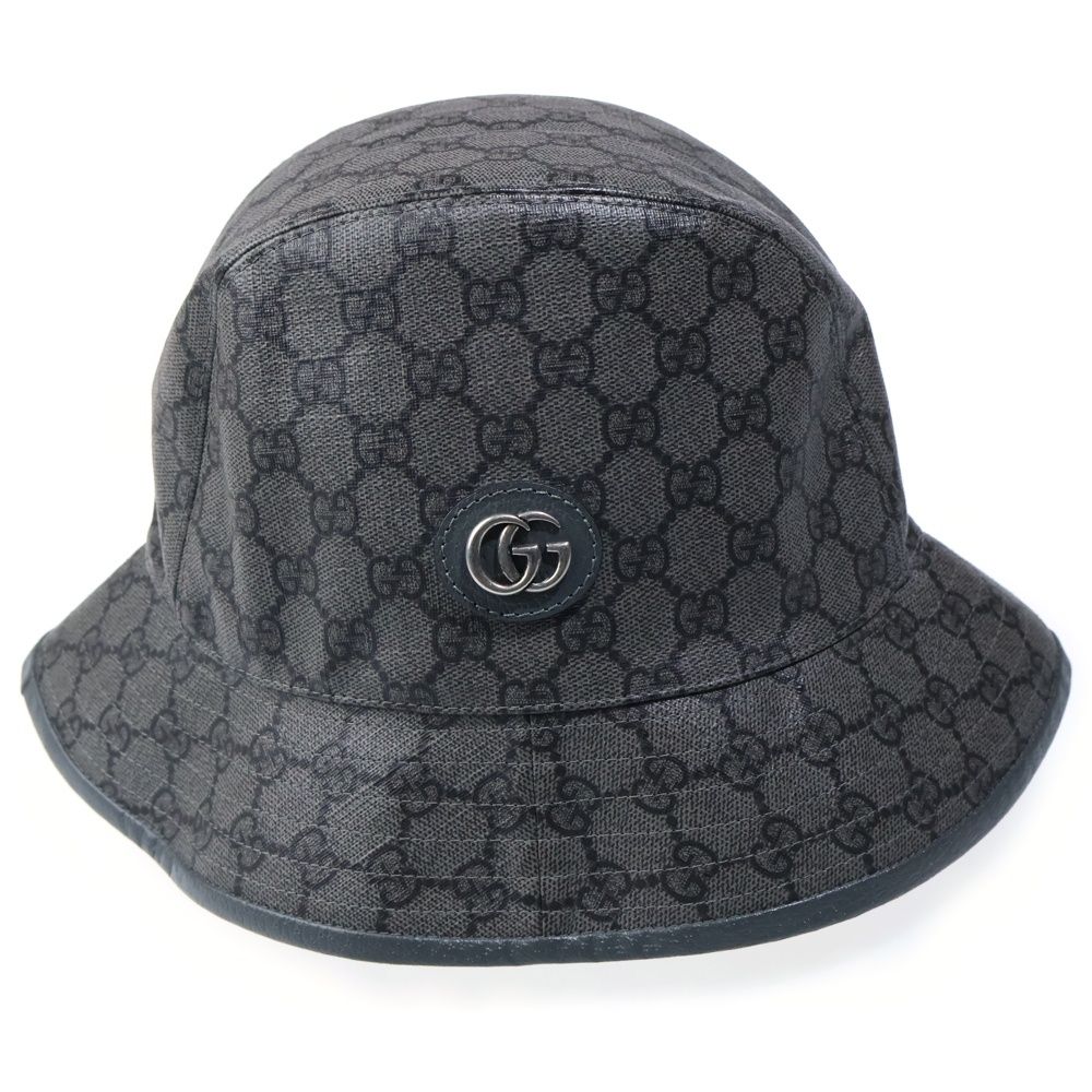 Gucci Fedora Not Defined GG Supreme Bucket Hat Gray — view 4