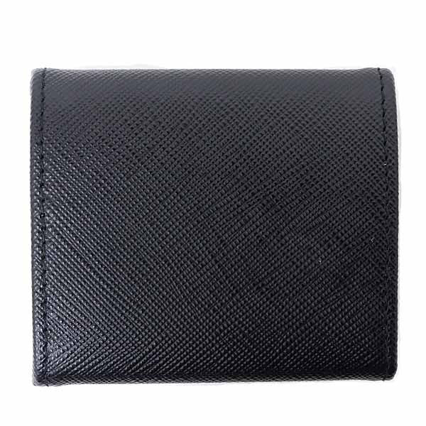 Prada Saffiano Triangle Coin Purse Black — view 2