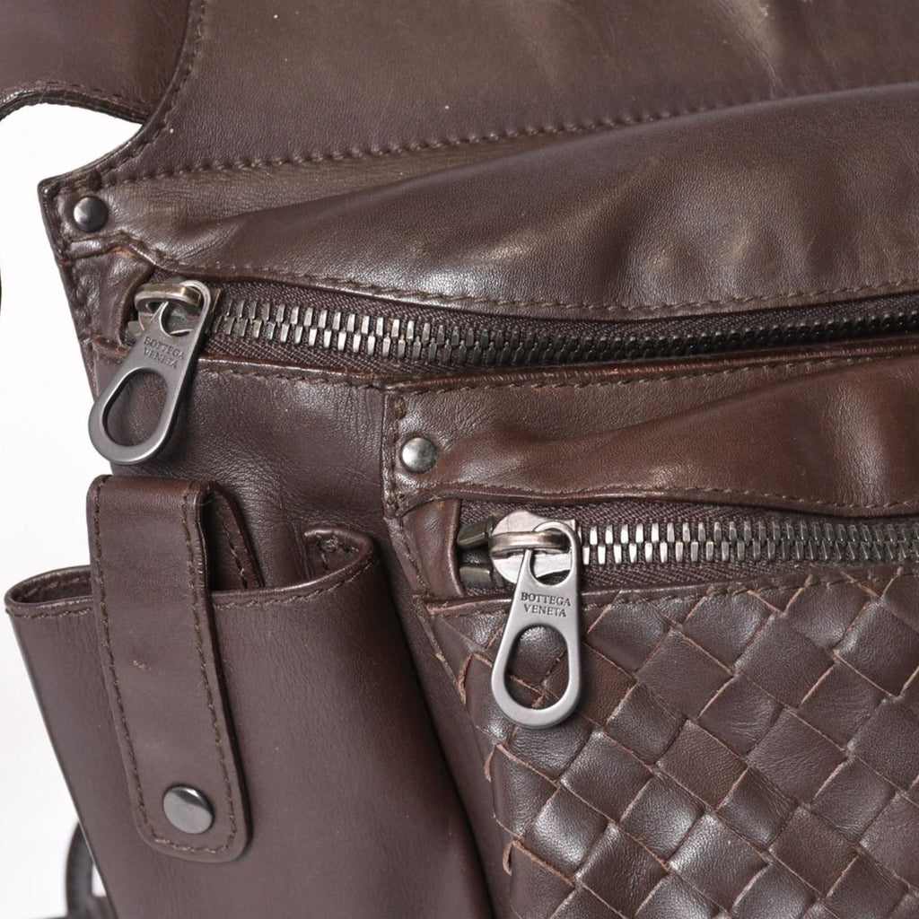 Bottega Veneta Intrecciato Waist Bag Brown Leather Antique — view 5