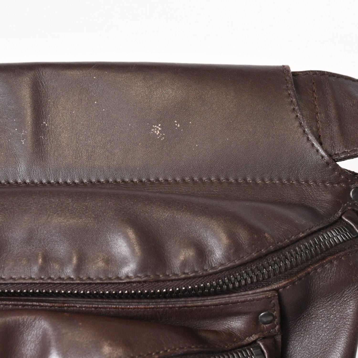 Bottega Veneta Intrecciato Waist Bag Brown Leather Antique — view 6