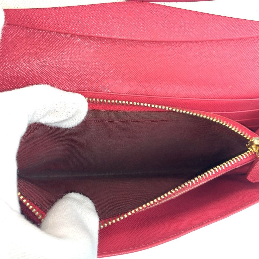 Prada Saffiano Black Pink Leather Wallet — view 5
