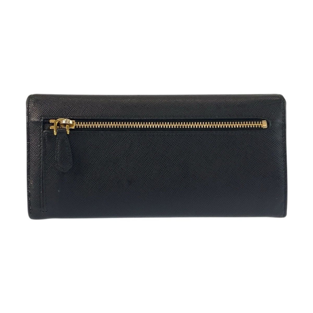 Prada Saffiano Black Pink Leather Wallet — view 2