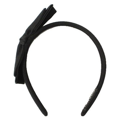 Chanel Ribbon Headband Satin Black Hair — view 2