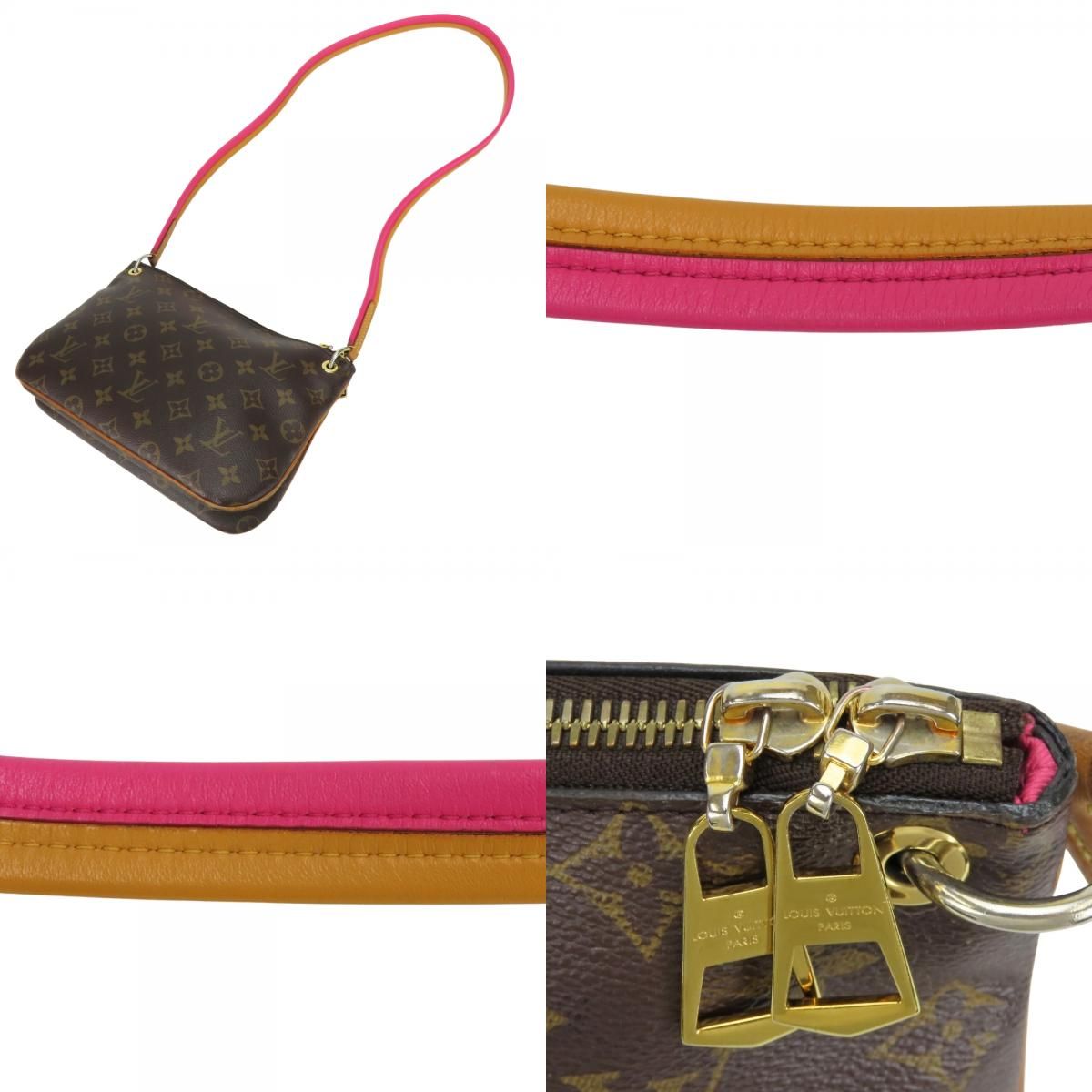 Louis Vuitton Shoulder Bag Loretta Monogram Leather Hot Pink Brown — view 6